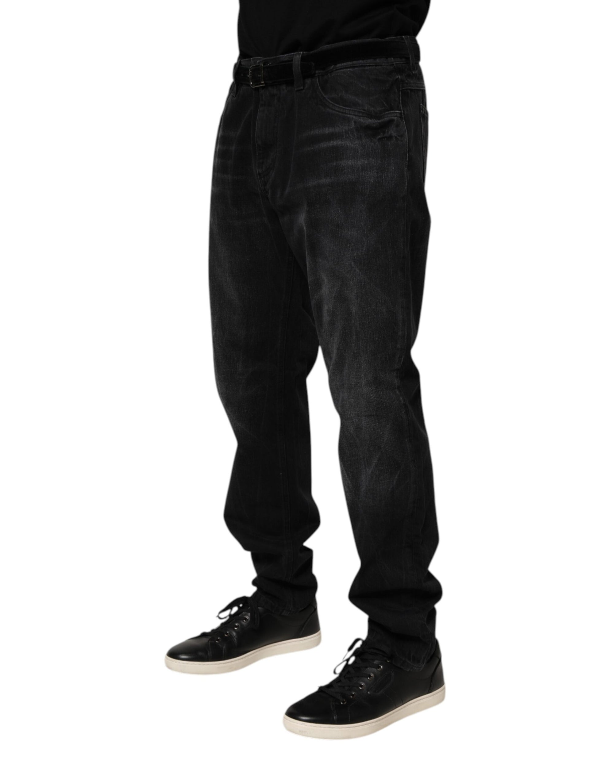 Man wearing black pants and shoes