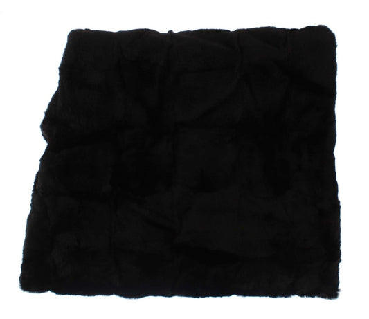 Black furry throw blanket