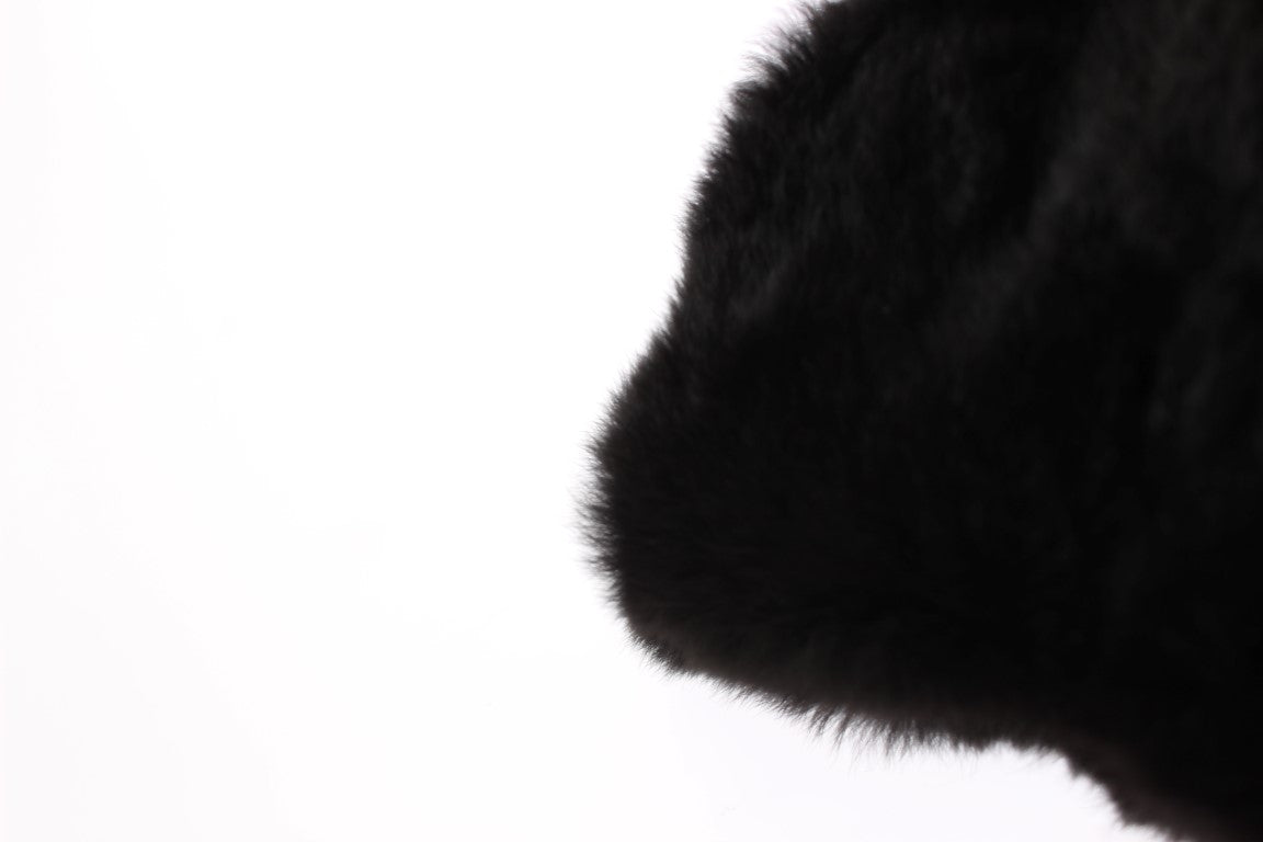 Black furry dog toy