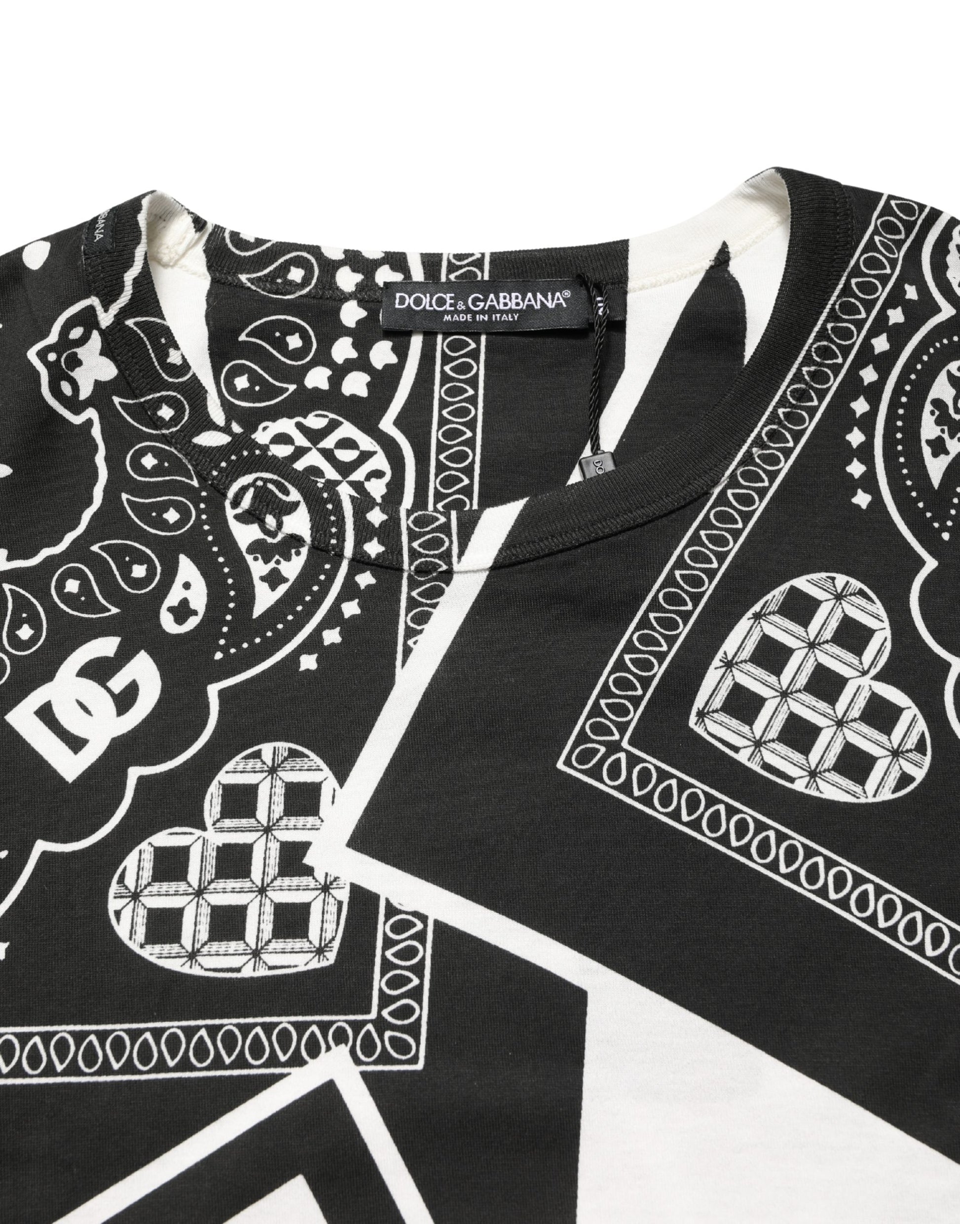 Black bandana patterned shirt