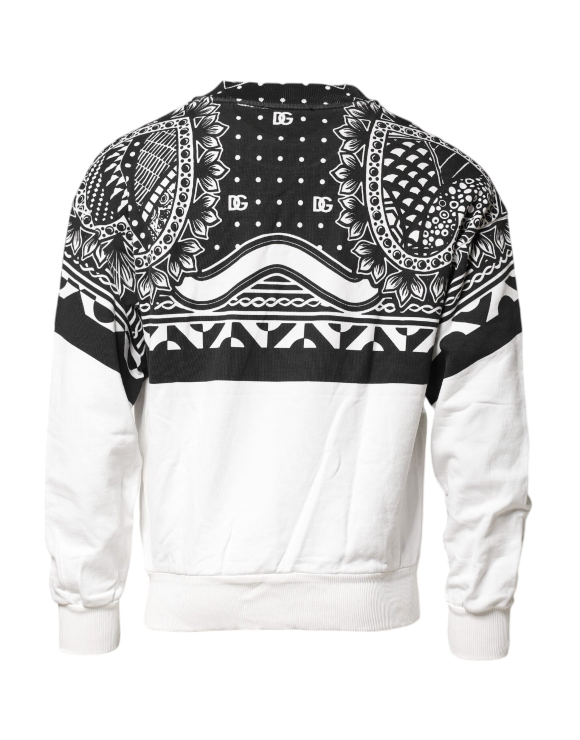 Black and white sweatshirt with tribal pattern on back