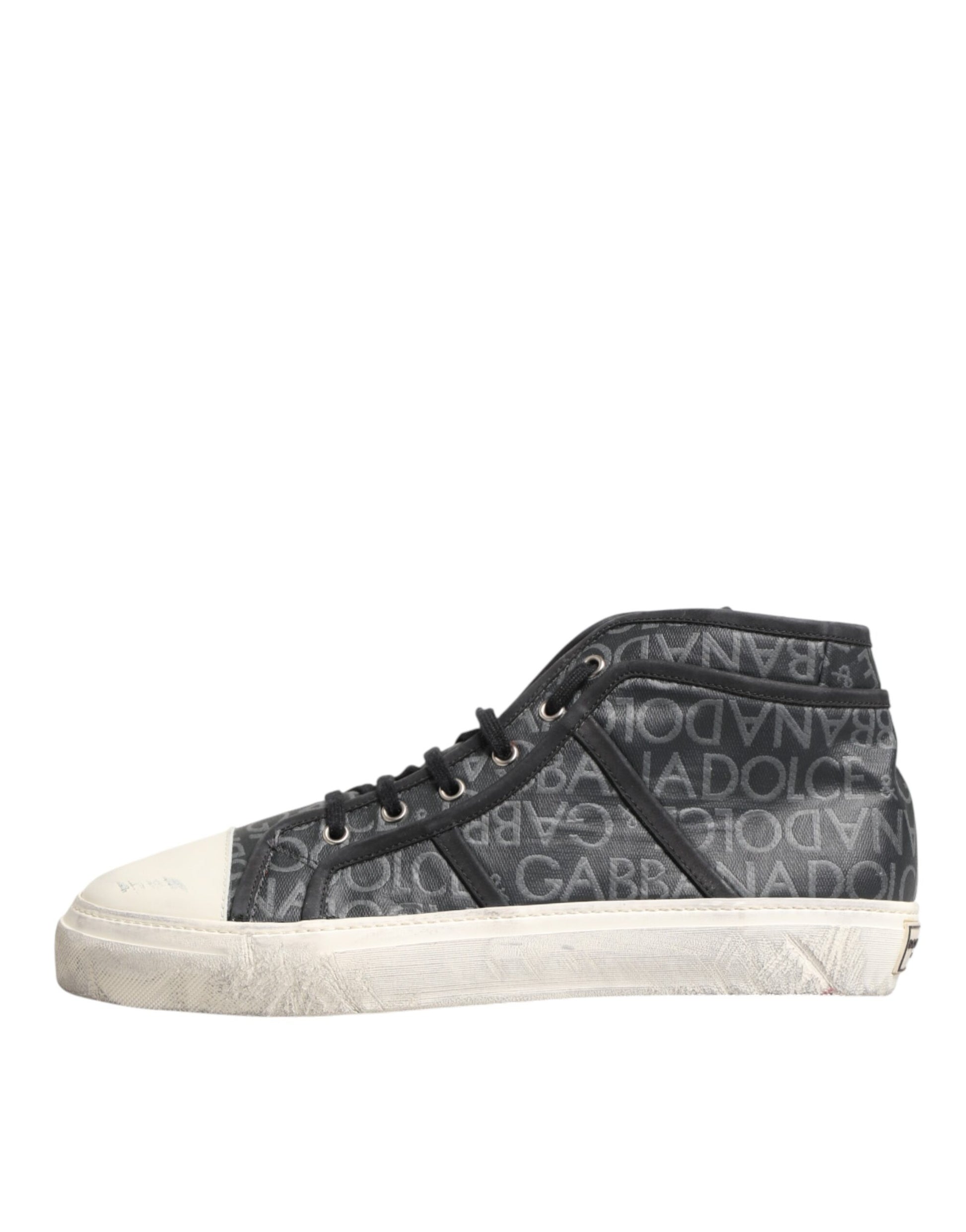 High top sneaker with white sole