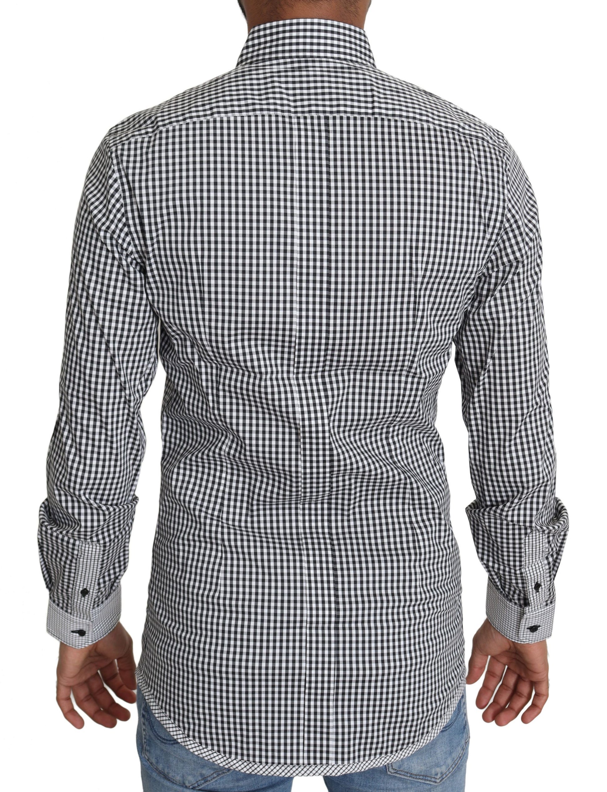 Men's long sleeve shirt with plaid pattern