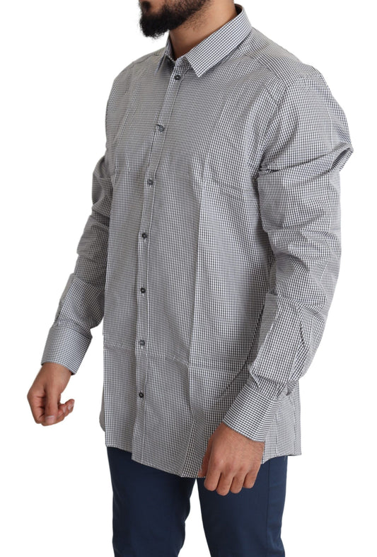 Long sleeve shirt with plaid pattern
