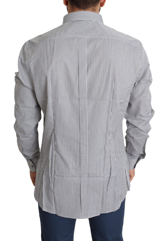 Men's long sleeve shirt with plaid pattern