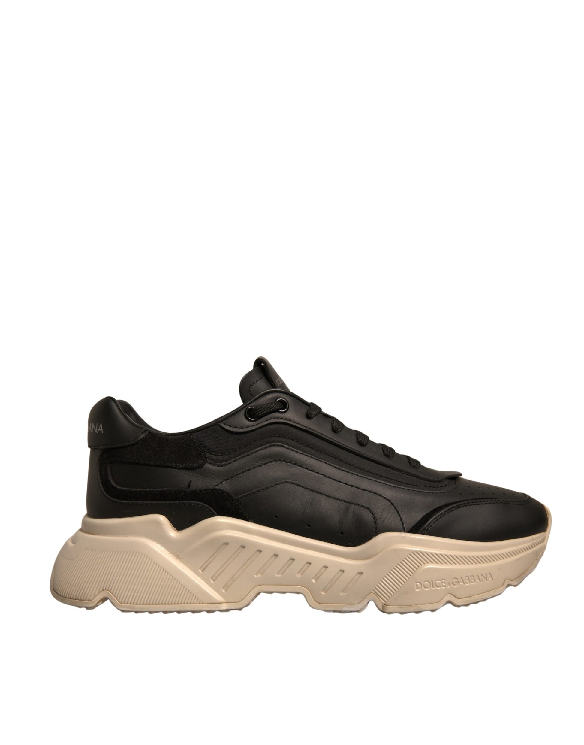 Black sneaker with tan sole