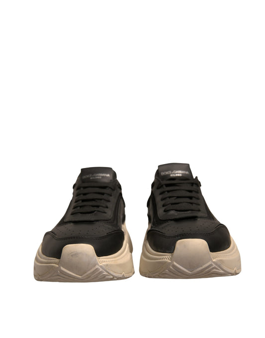 Pair of black and white sneakers