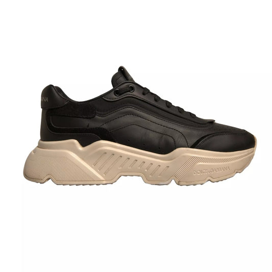 Black sneaker with tan sole