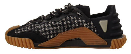 Pair of children's sneakers with a patterned upper and a chunky sole