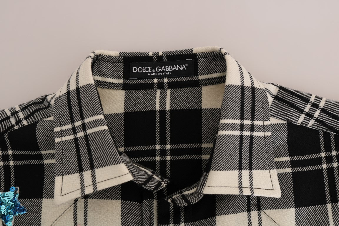 Plaid shirt on hanger