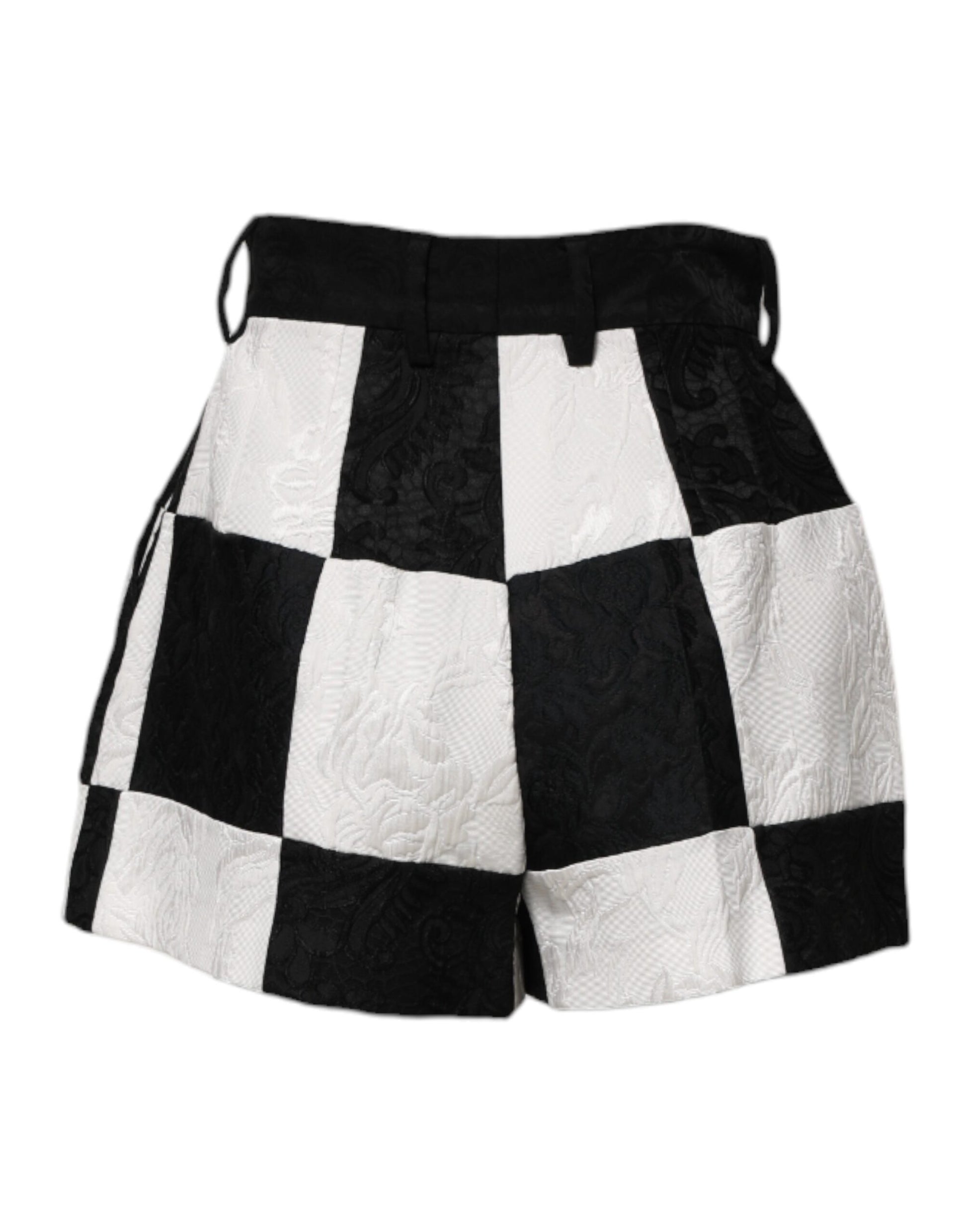 Black and white checkered shorts
