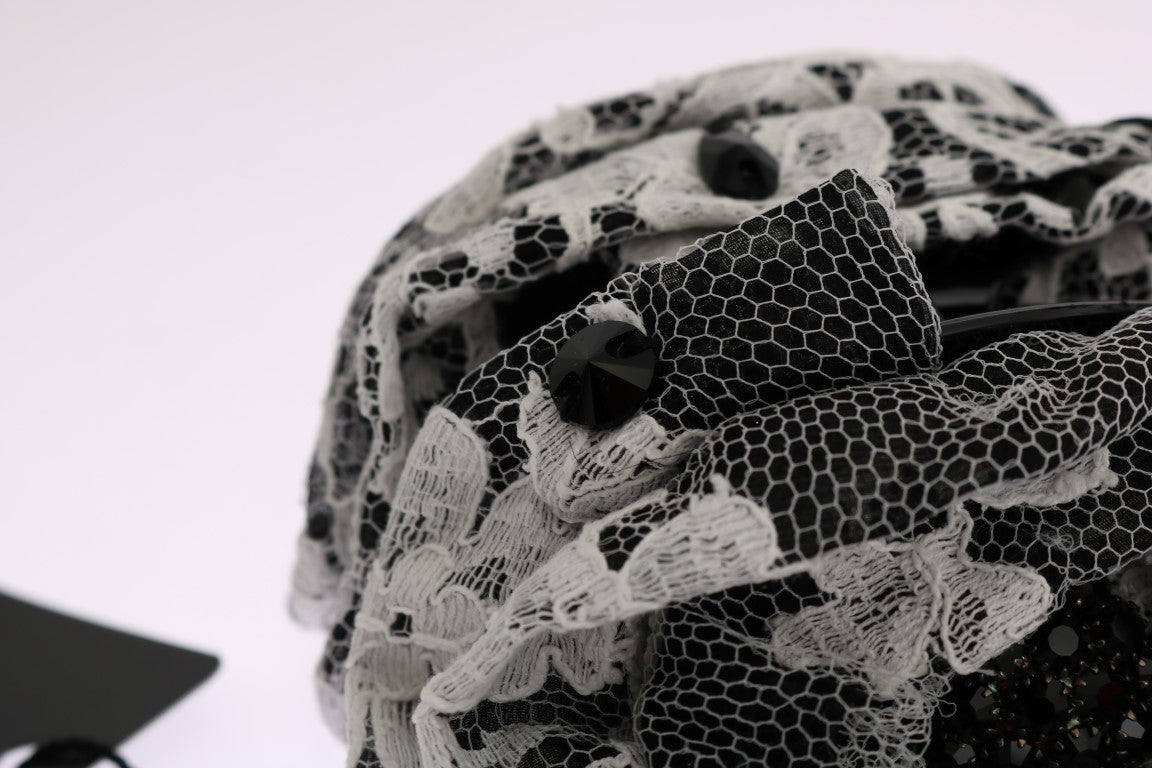 Headband with intricate patterns and lace details