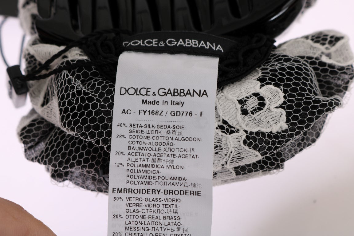 Black lace bra with white label