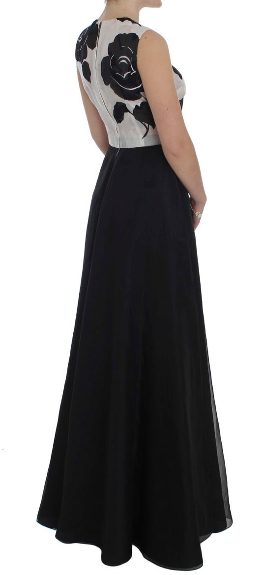 Long black dress with embellishments on back