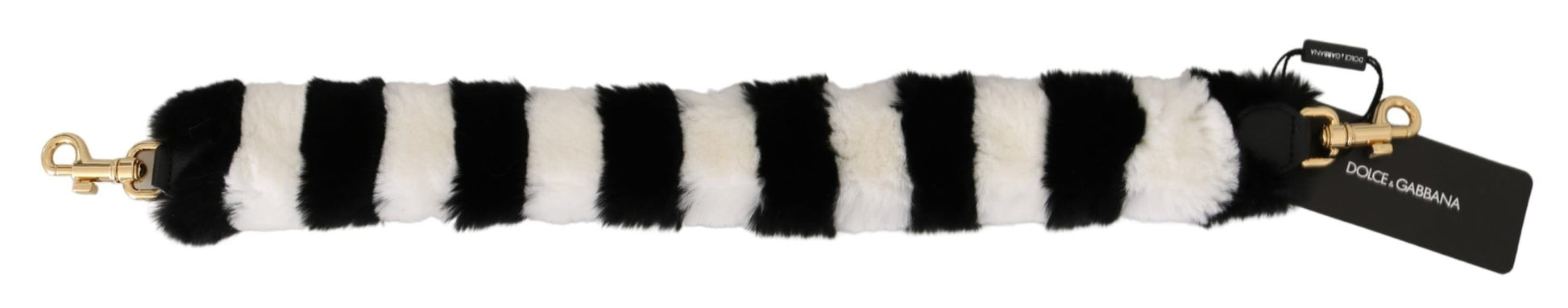 Black and white striped dog collar