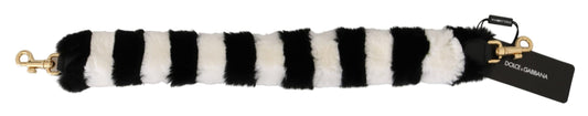 Black and white striped dog collar