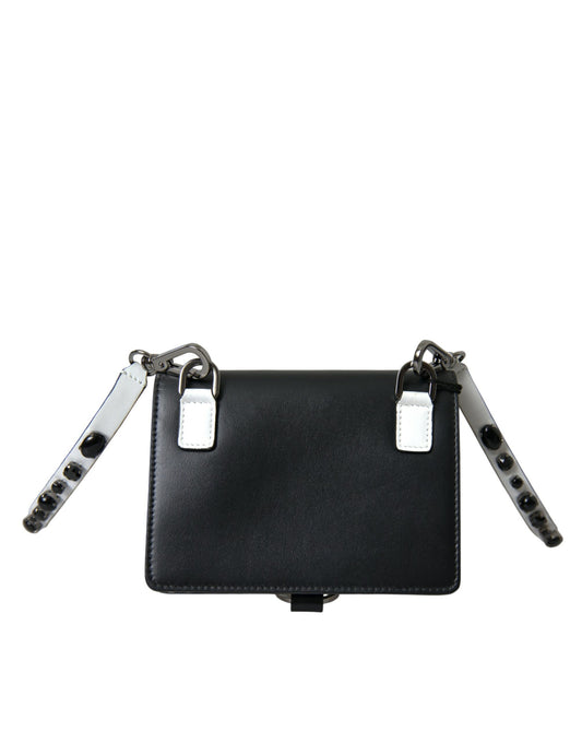 Black leather wallet with silver zippers