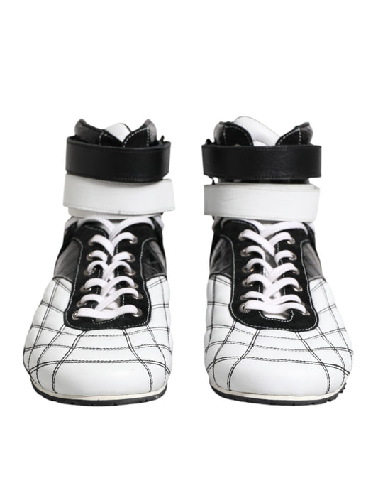 Pair of white and black children's ice skates