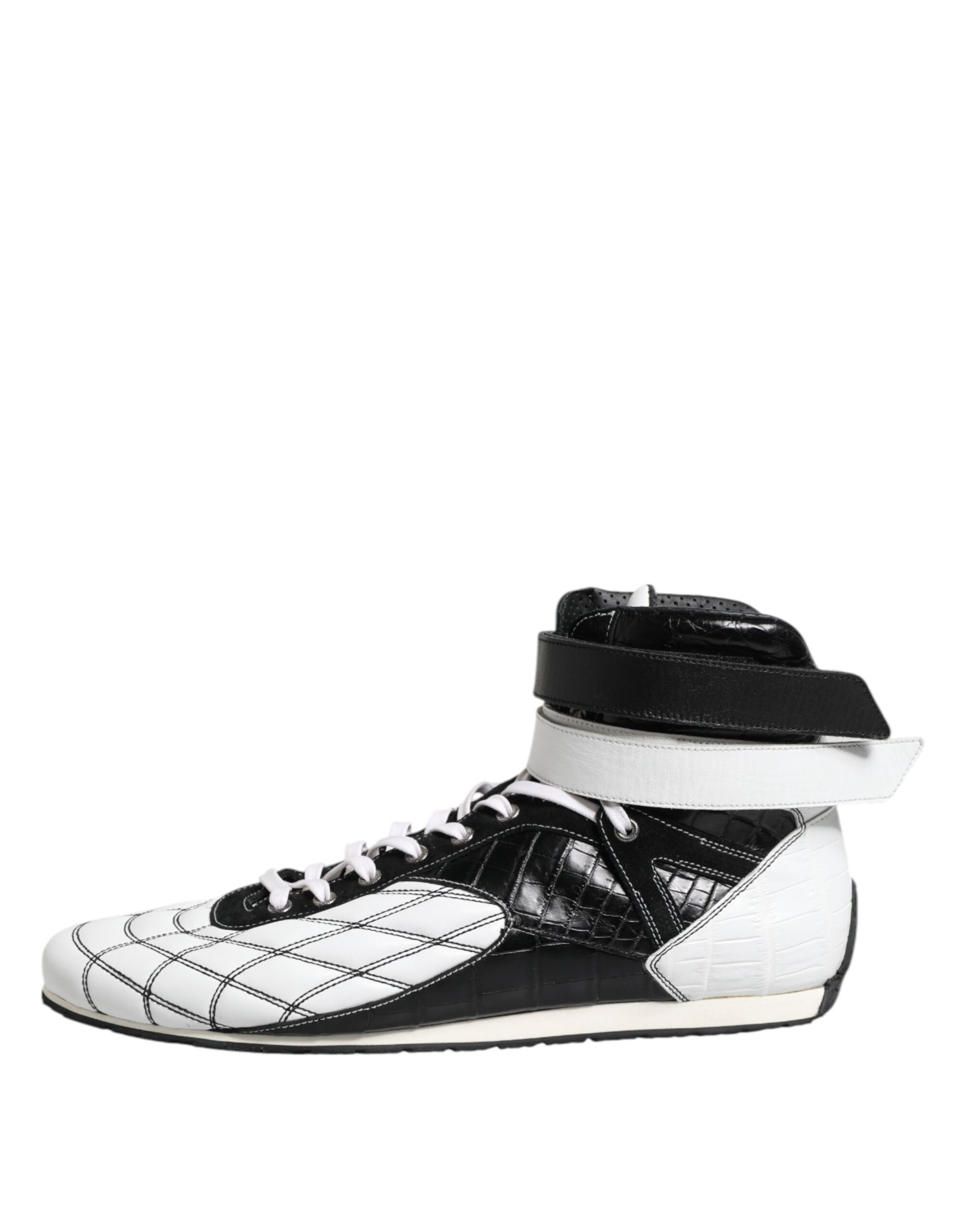 Black and white soccer cleats