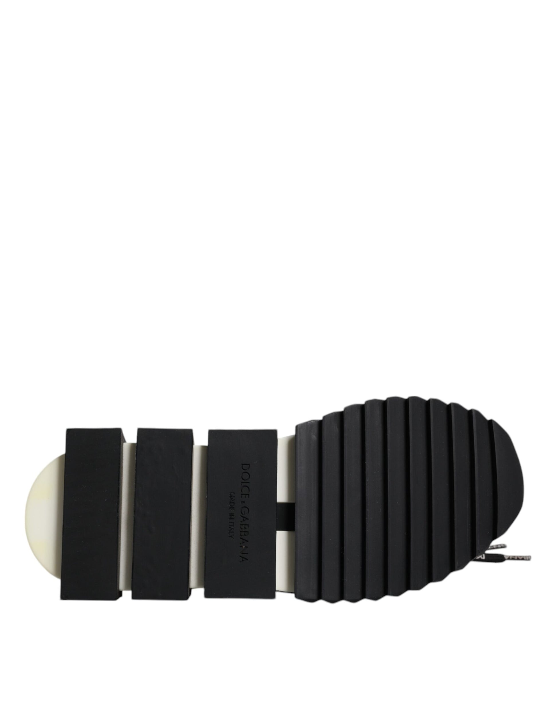 Black and white shoe sole with multiple layers of material
