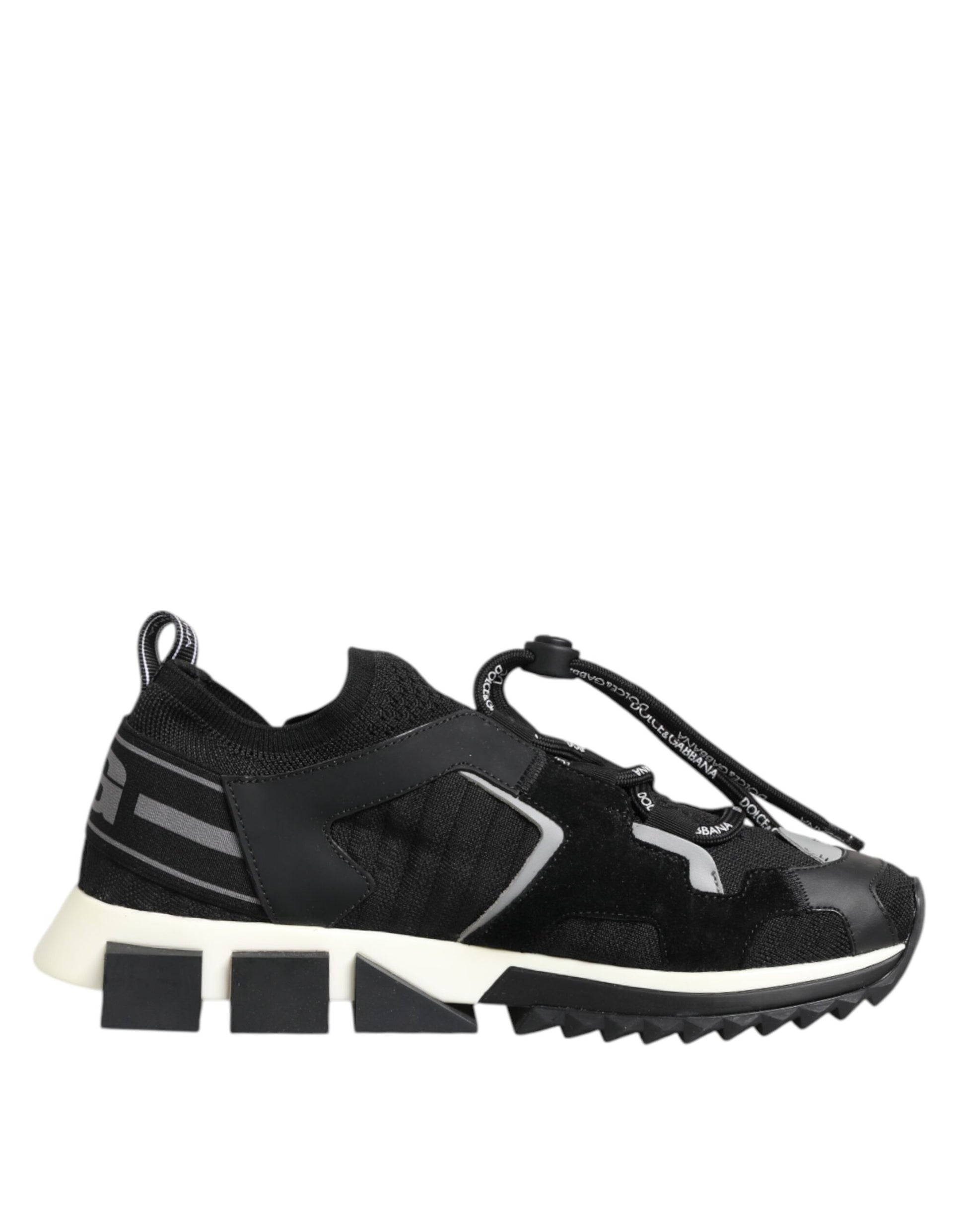 Black and white sneaker with laces