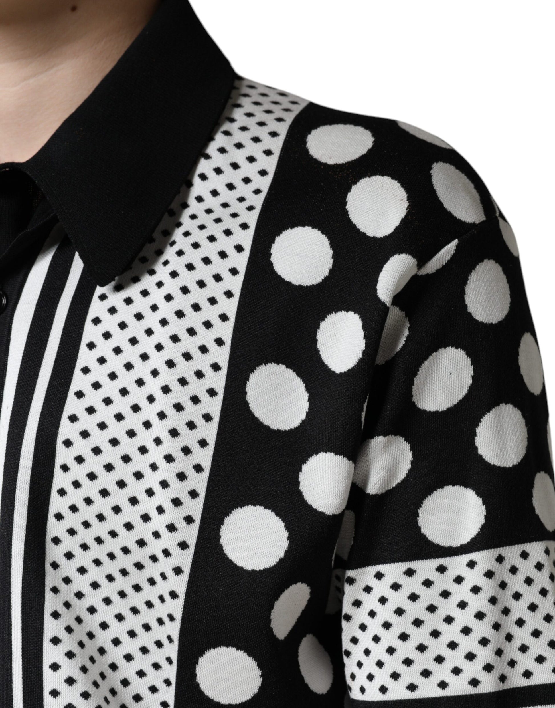 Black and white polka dot sweater
