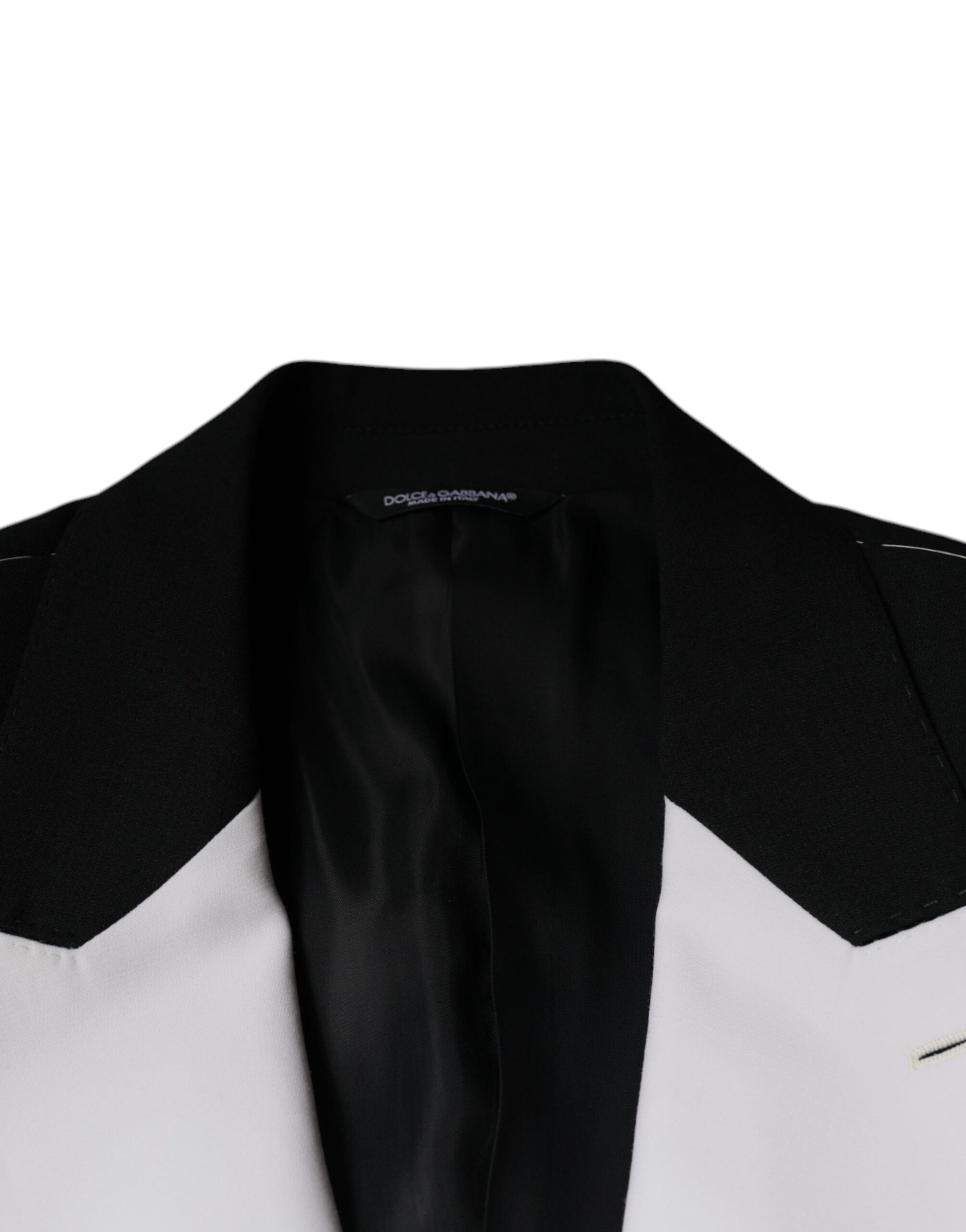 A black and white single-breasted blazer from Dolce & Gabbana, part of a suits and tailoring collection
