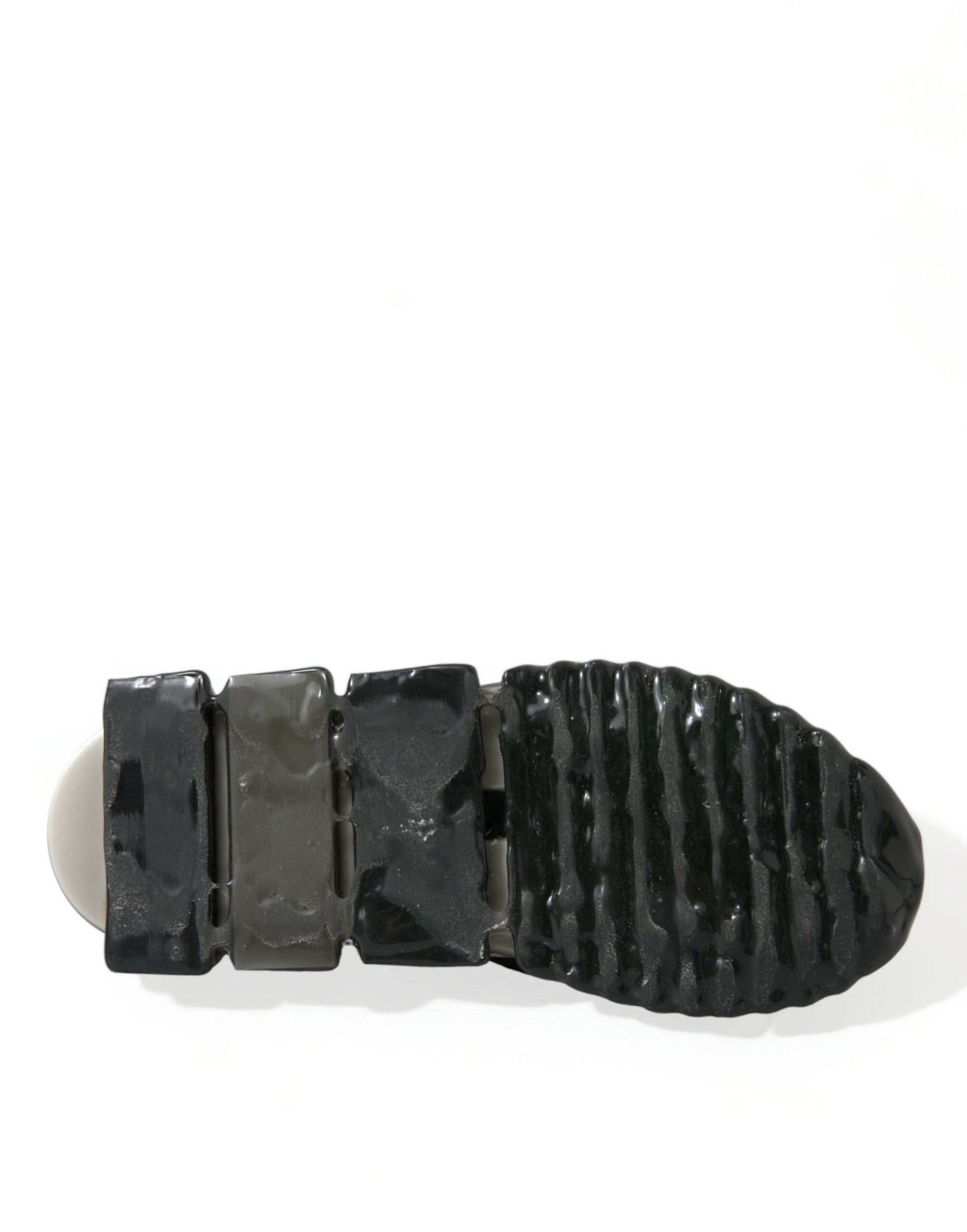 Black shoe with a sole