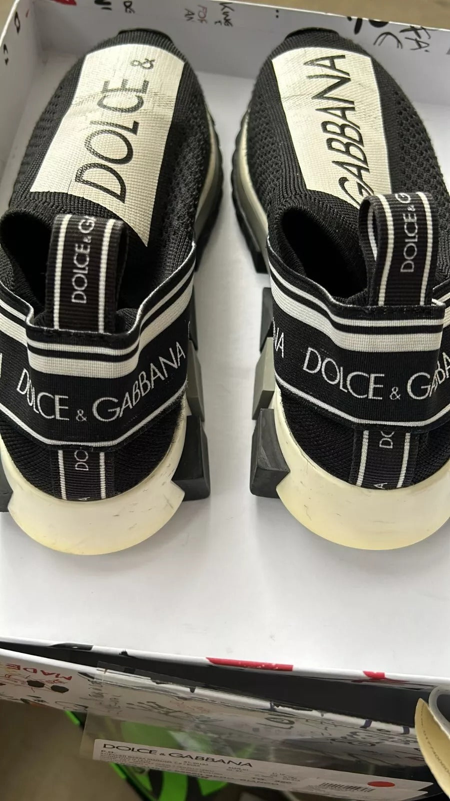 Pair of baby shoes in box