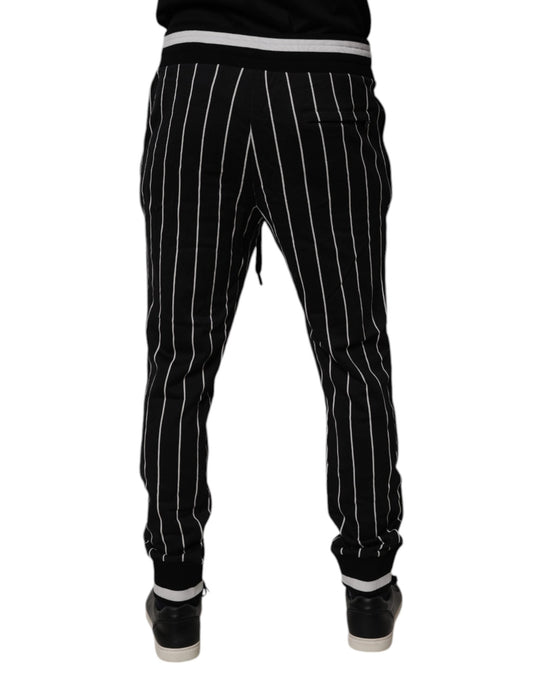 Black and white striped pants