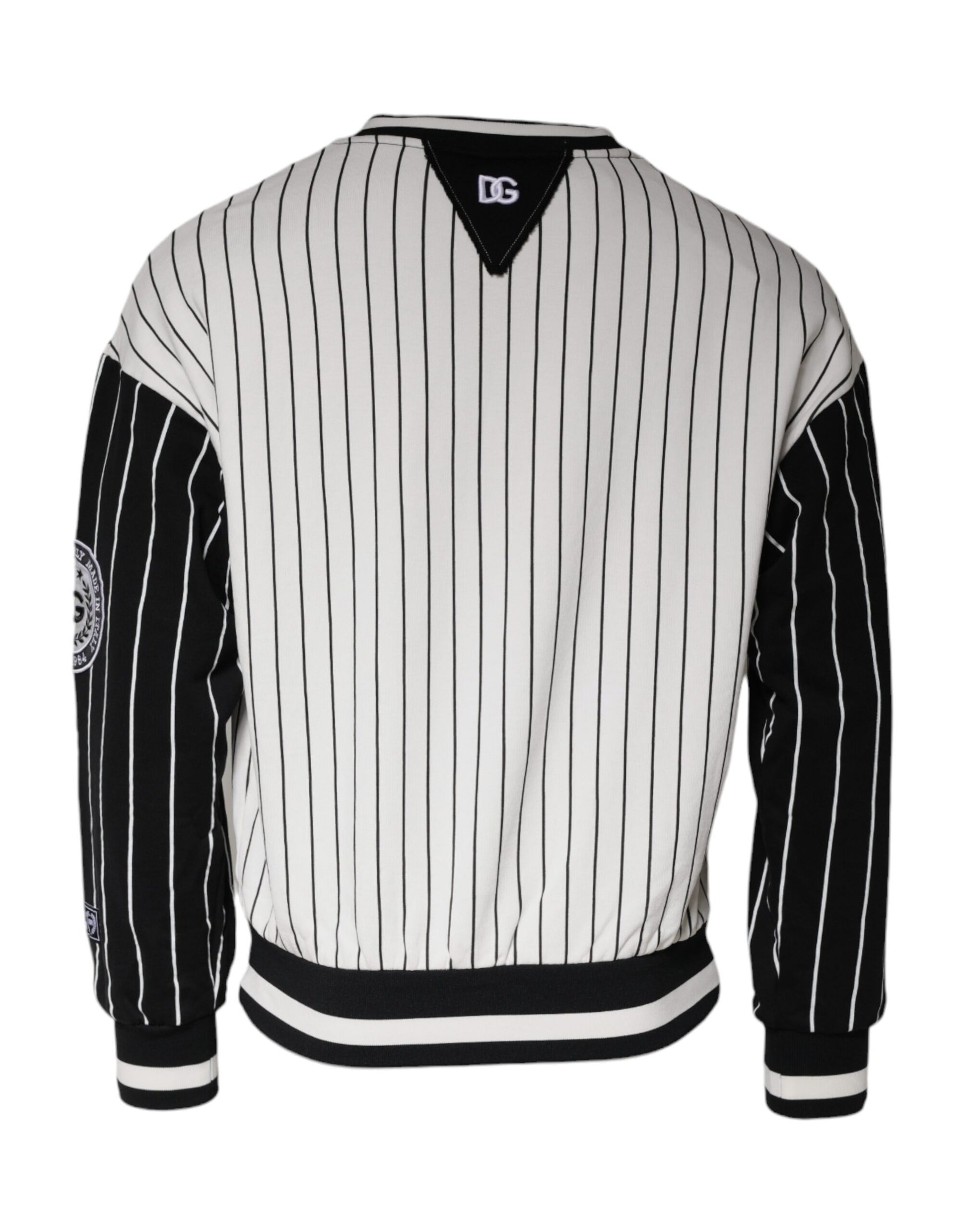 Baseball jacket with pinstripe pattern