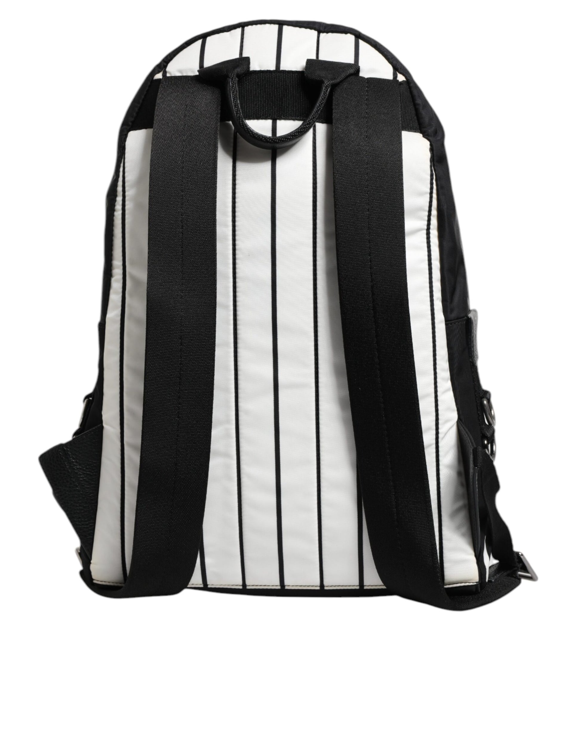 Black and white backpack with straps