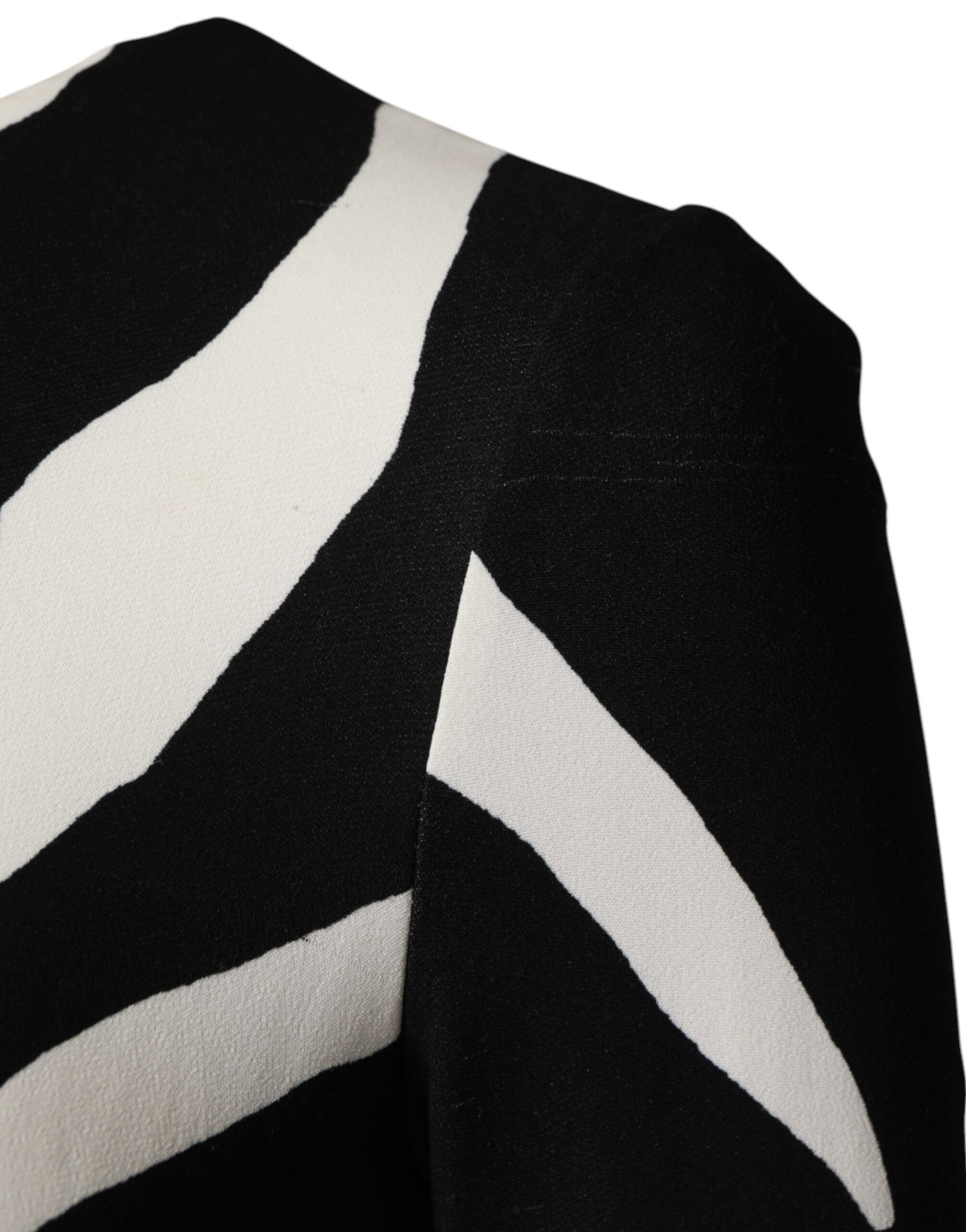 A black and white zebra print midi dress with viscose fabric