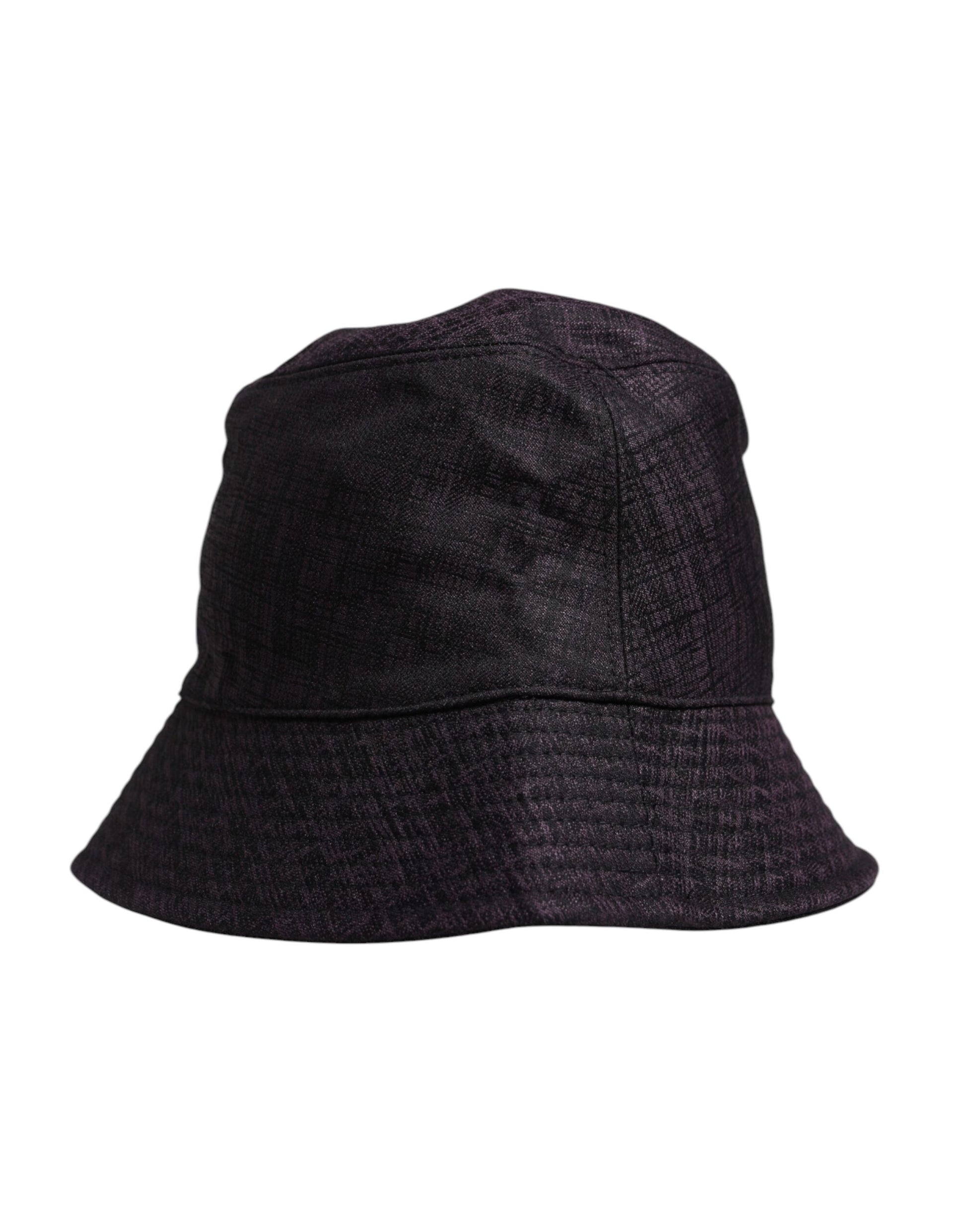 Purple bucket hat with drawstring