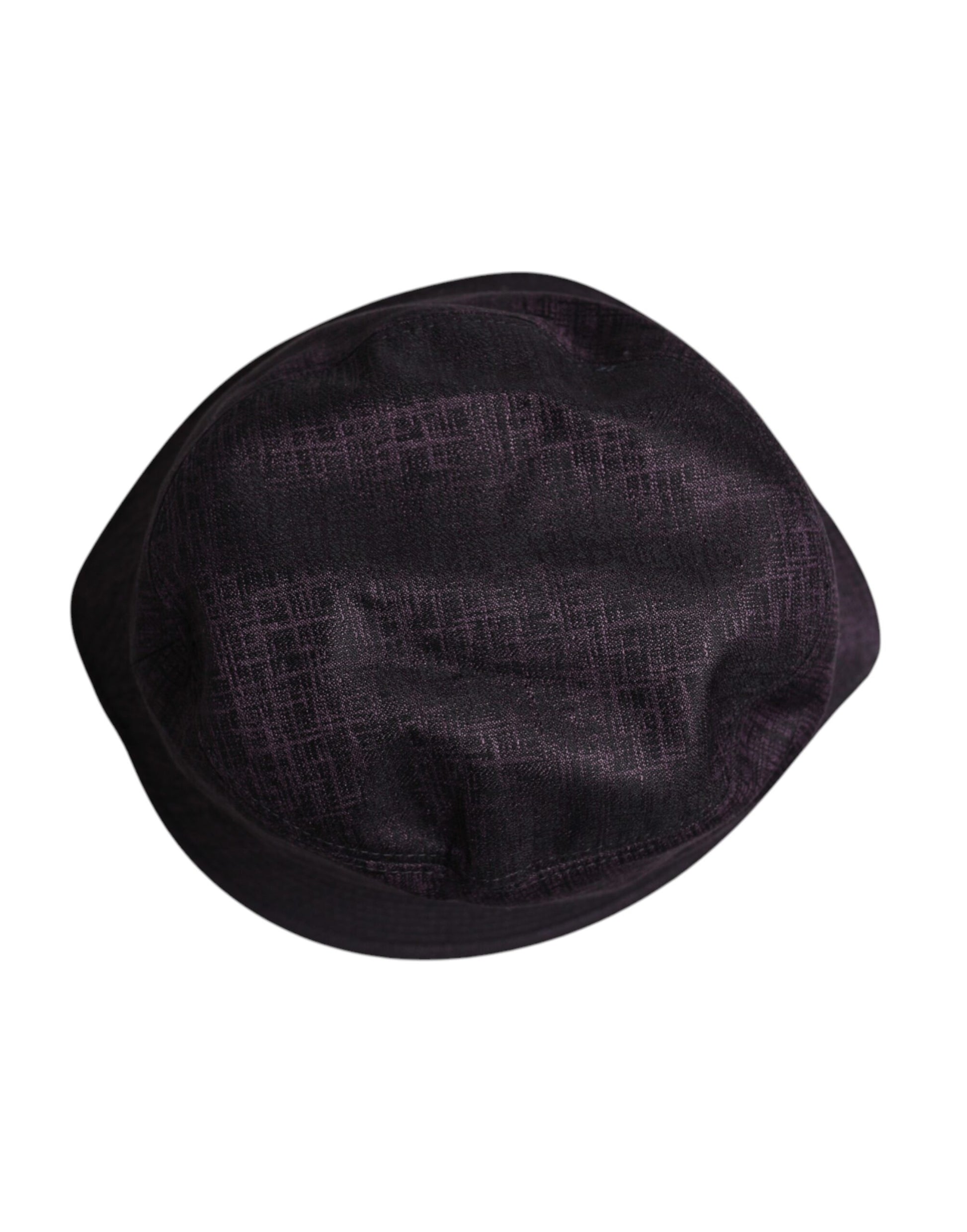 Purple velvet hat on a white background