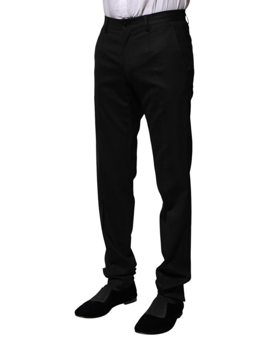 A pair of black wool formal dress pants from Dolce & Gabbana