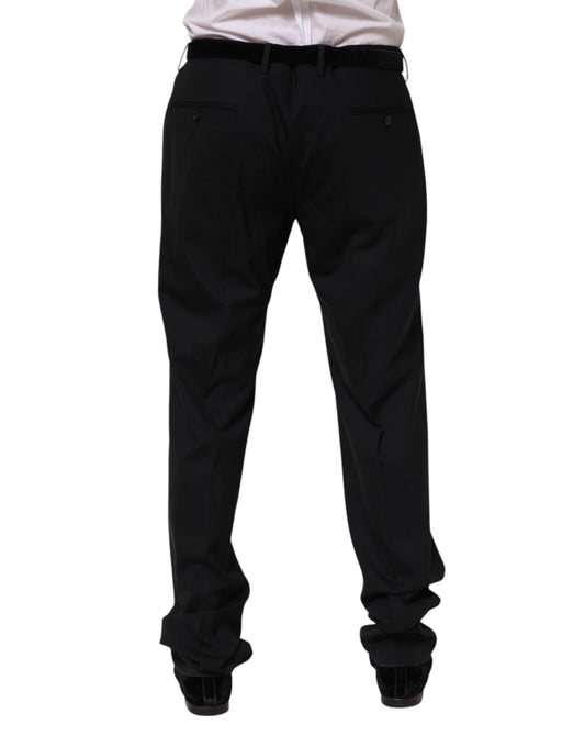 A pair of black wool formal dress pants by Dolce & Gabbana
