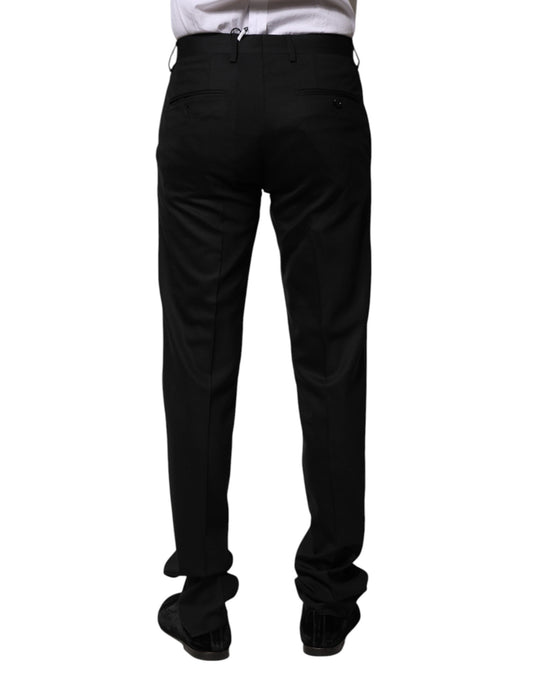 A pair of black wool formal dress pants by Dolce & Gabbana