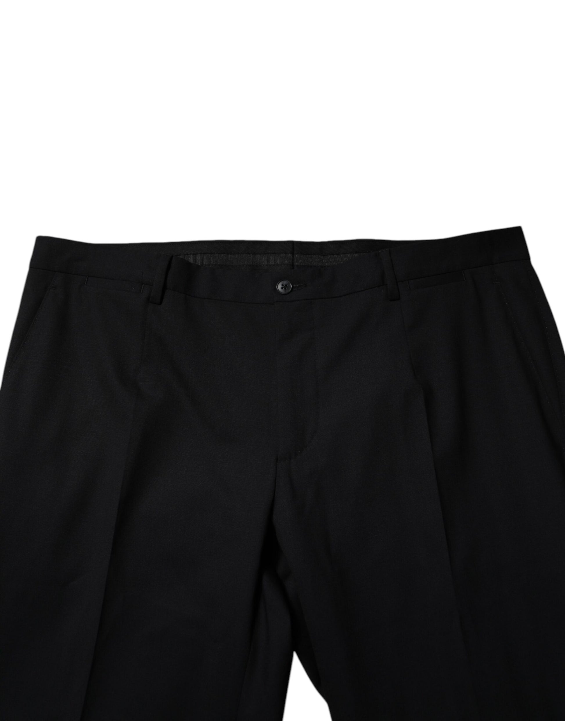 A pair of black wool formal dress pants by Dolce & Gabbana