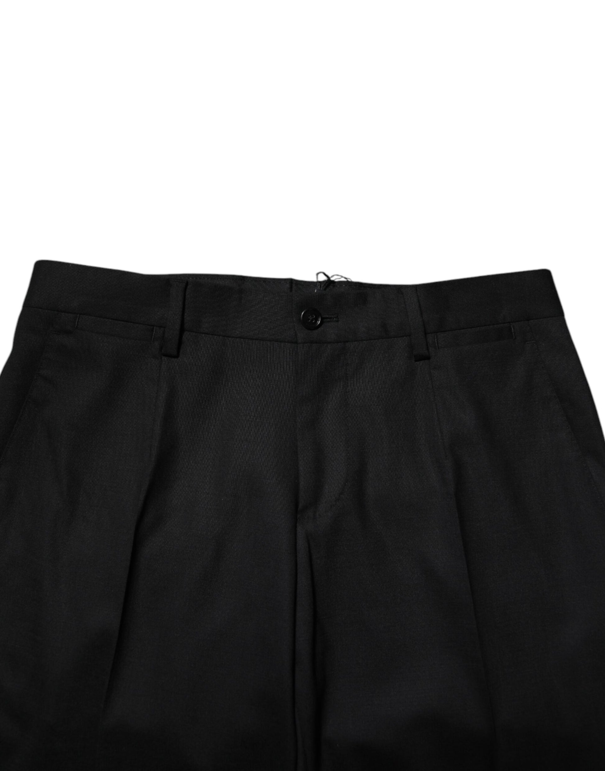 A pair of black wool formal dress pants from Dolce & Gabbana