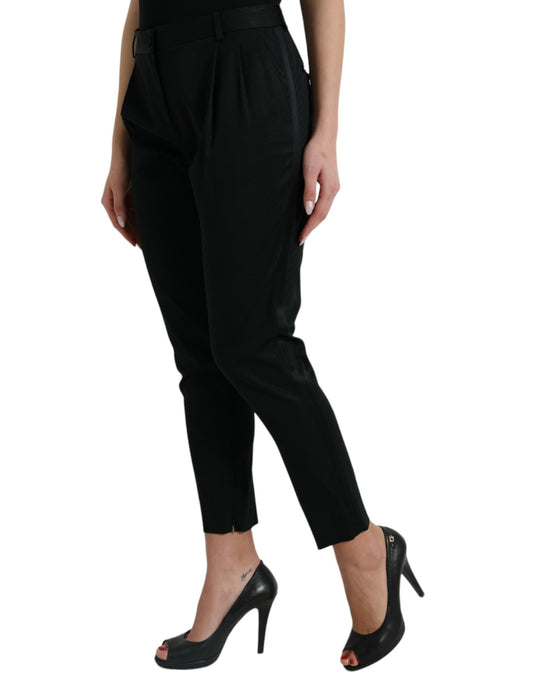 Black high waisted pants with wide legs