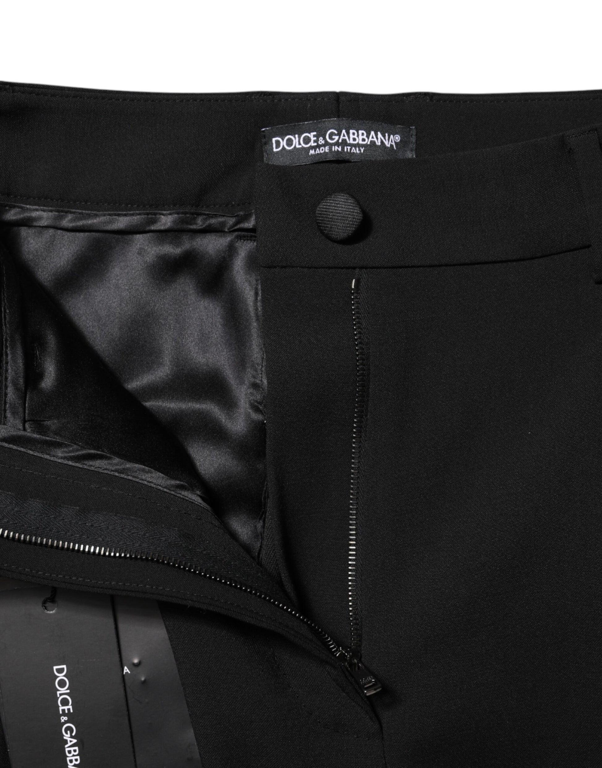 Black pants with zippered side pockets