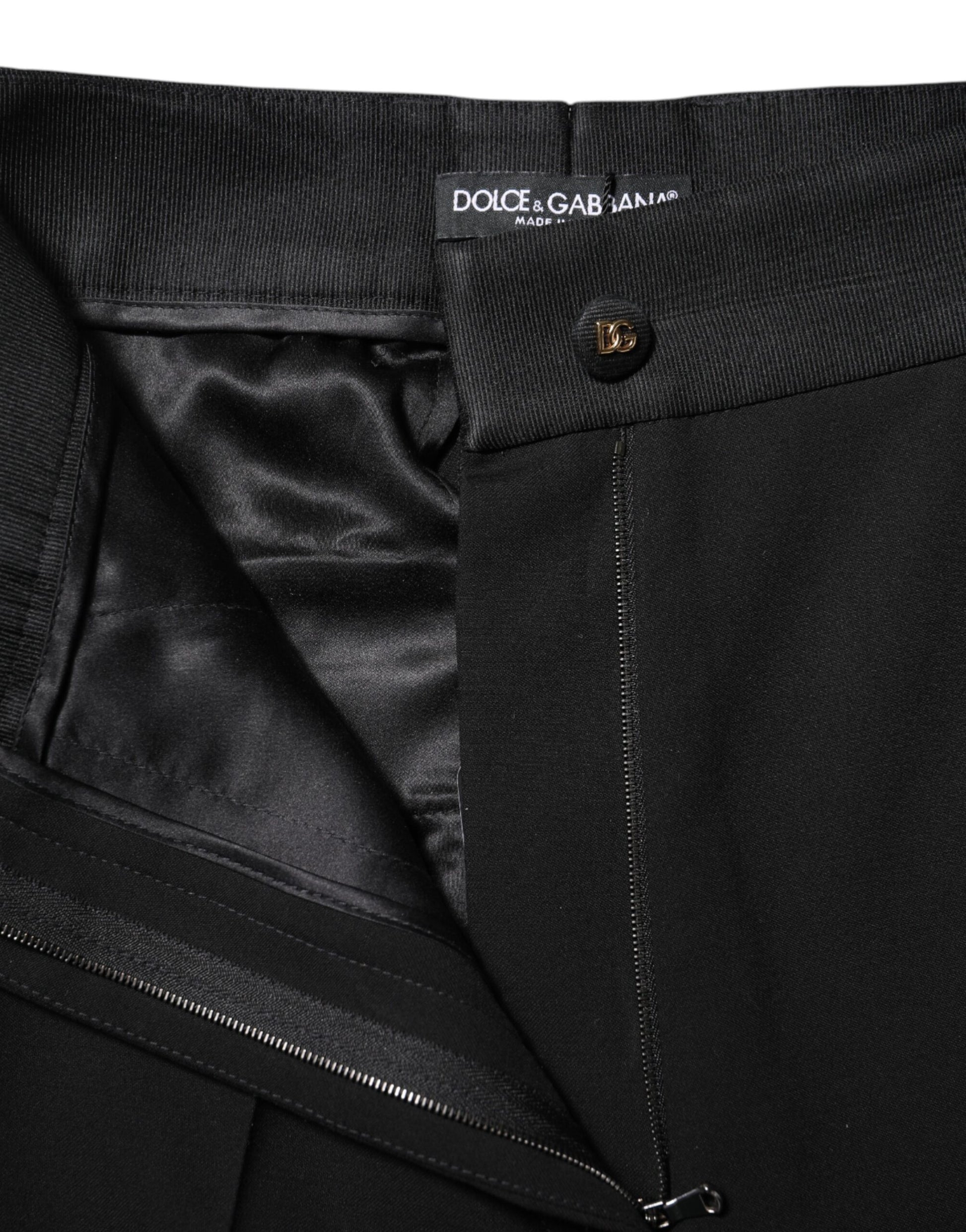 Black jacket with zippered front panel and side pockets