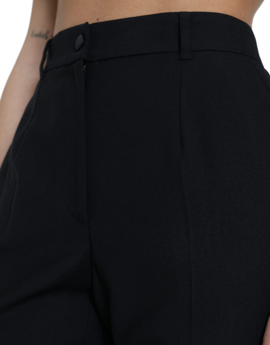 Black pants with belt loops and pockets