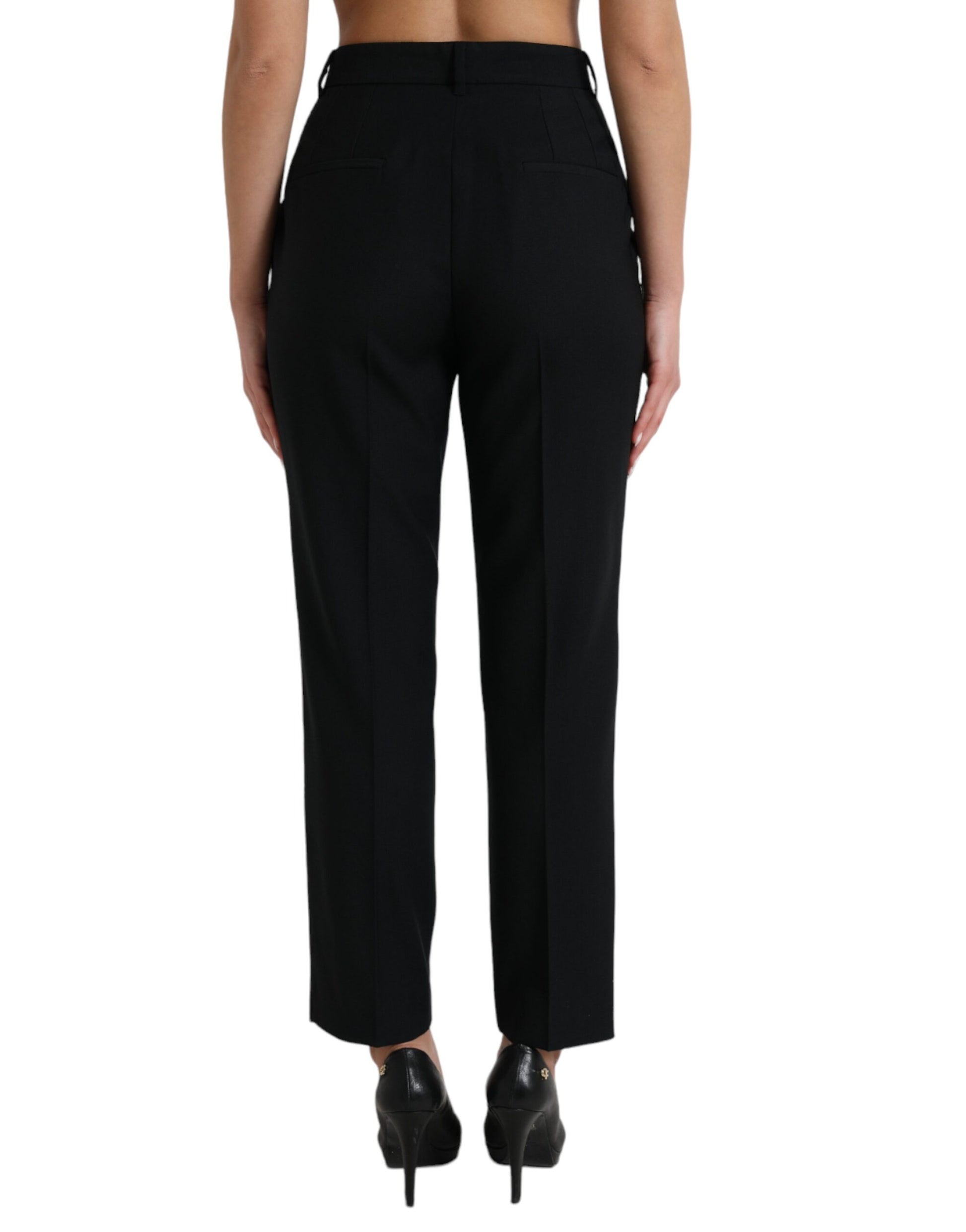 Pair of black trousers on a mannequin