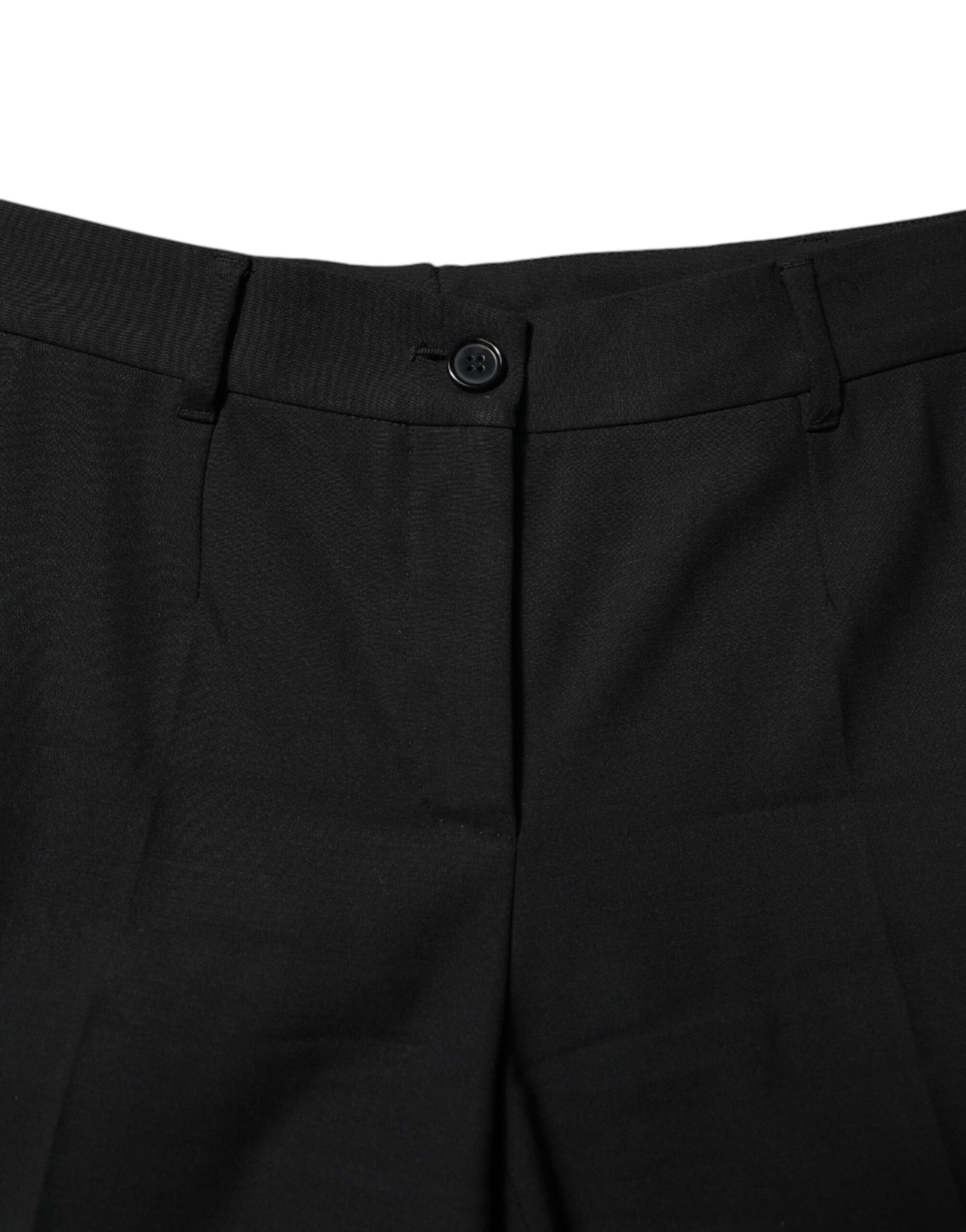 Black pants with a buttoned front