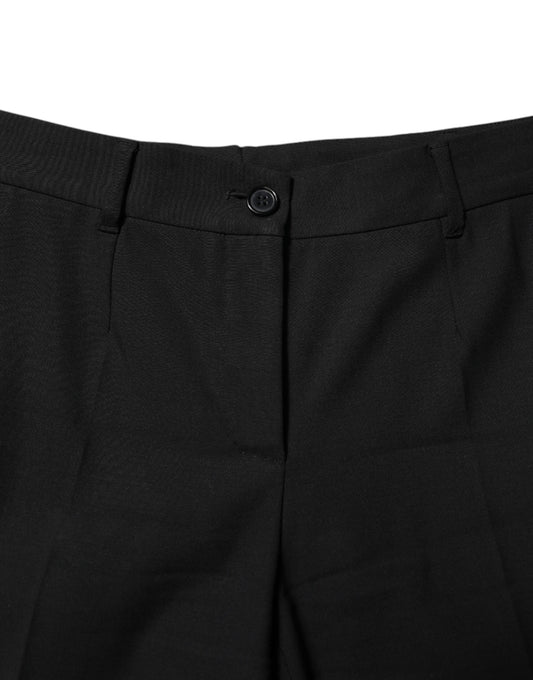 Black pants with a buttoned front