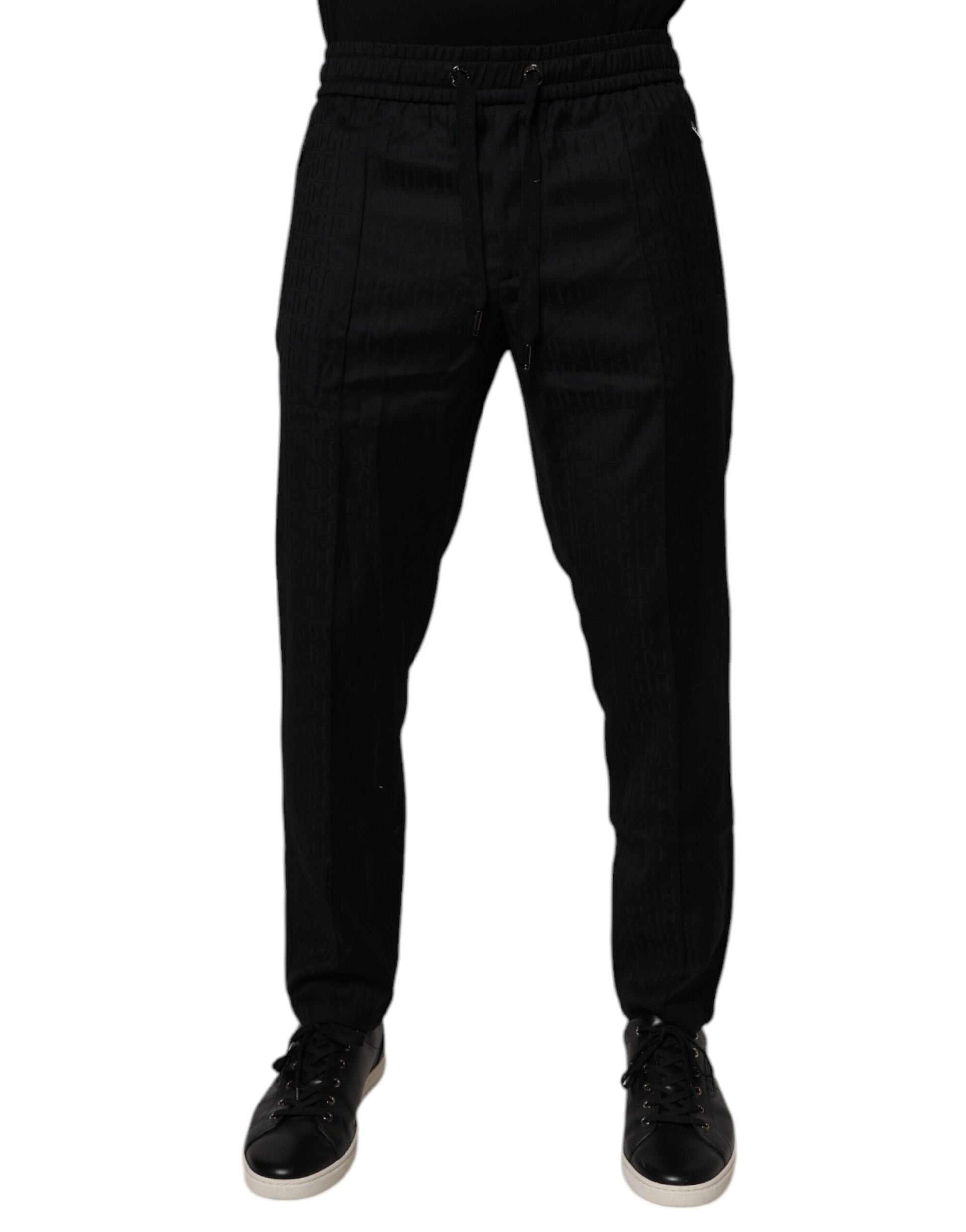 Black pants with elastic waistband