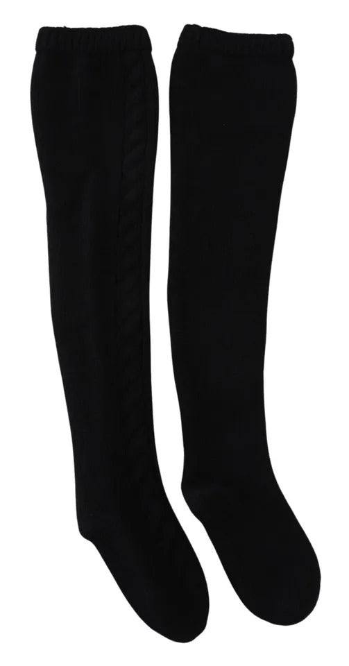 Pair of black knee high socks
