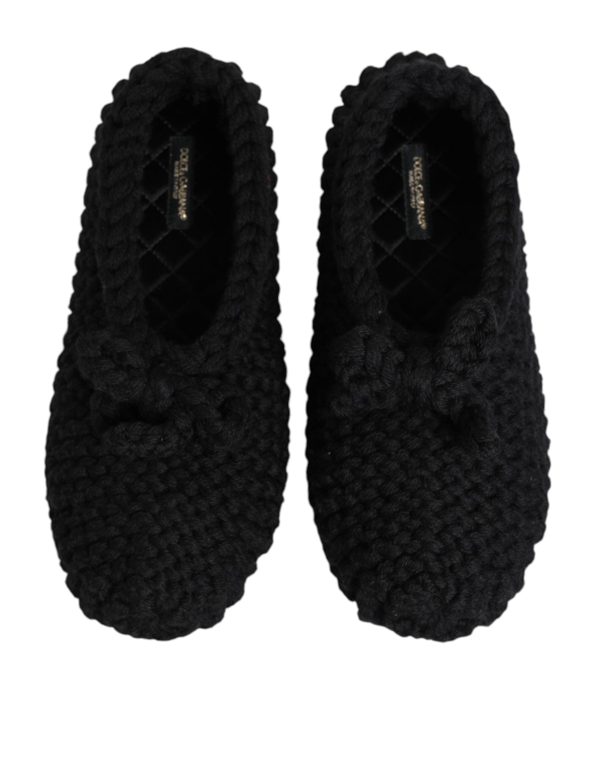 Pair of black slippers